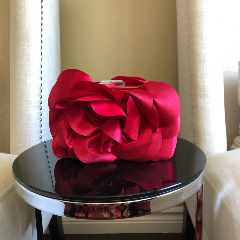 NWT White House Black Market Red Evening Clutch